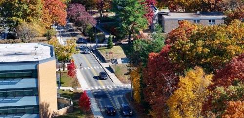 Arial view near dorms